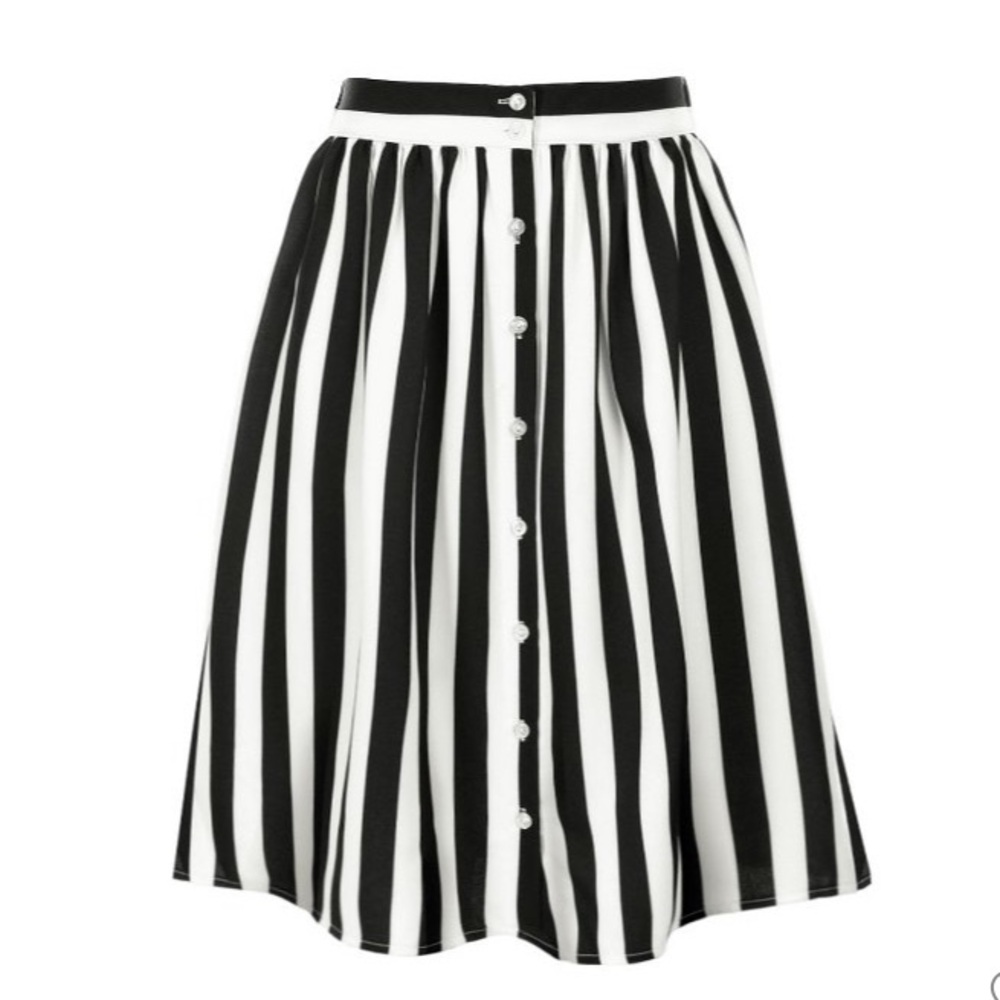 Forever21 Contemporary A-line Stripe Skirt Size M
